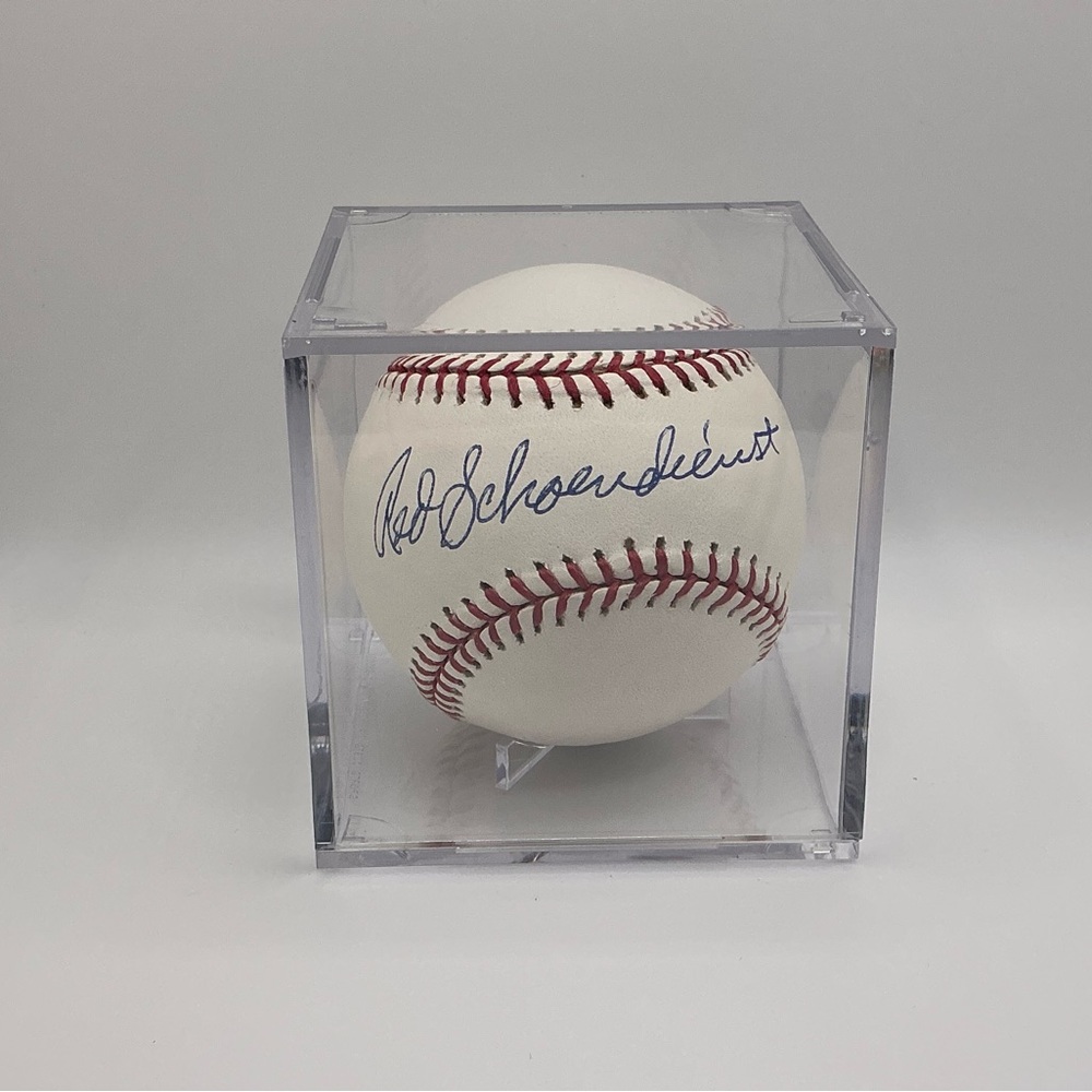 Red Schoendienst Autograph Baseball HOF Tristar COA w/ Display Case (Cardinals)